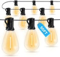 GvvooHome LED Outdoor String Lights, 50FT Waterproof Patio Lights with 16 Shatterproof S11 Plastic Bulbs, 2700K Warm White Edison Hanging Lights for Backyard, Garden, Porch, Bistro by GvvooHome
