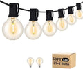50FT LED Outdoor String Lights with 27 G40 Bulbs (2 Spare) Connectable Yard Hanging Lights for Party Tents Patio Gazebo Porch Deck Bistro Backyard Balcony Pergola Outside Decor by Unknown