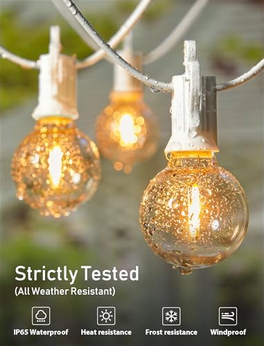 Brightown Outdoor String Lights, 69FT G40 LED IP65 Waterproof Patio Lights - Image 6