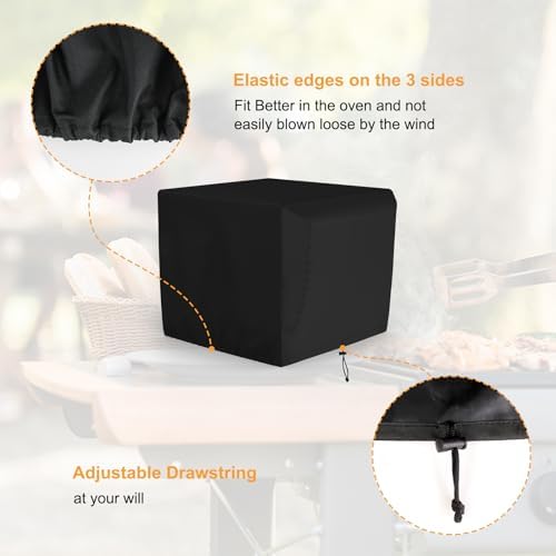 Pizza Oven Cover for Ninja OO101 Series, Waterproof Cover for Ninja Woodfire Outdoor Grill, 600D Oxford Heavy Duty & Weatherproof Dustproof-23'' Lx 18'' Wx 15.5''H - Image 7