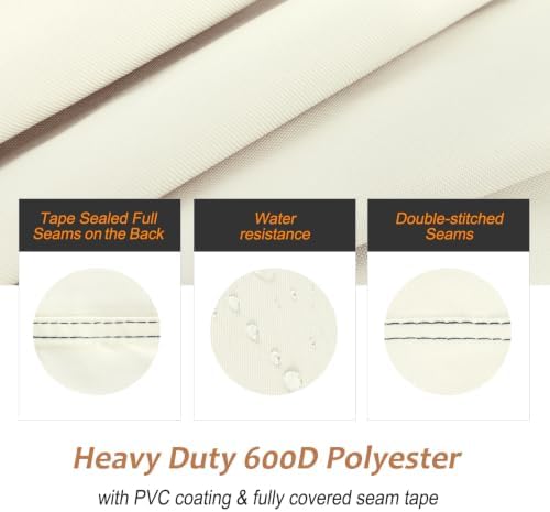 NettyPro Grill Cover for Outdoor Grill 32 Inch Waterproof Heavy Duty, Beige - Image 7