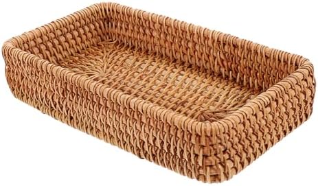 Hemobllo 5pcs Rattan Storage Basket for Bread Snacks and Sundries Lightweight Hand-woven Organizer for Home Kitchen and Garden Use Practical Rustic Container for Clutter Living - Image 7
