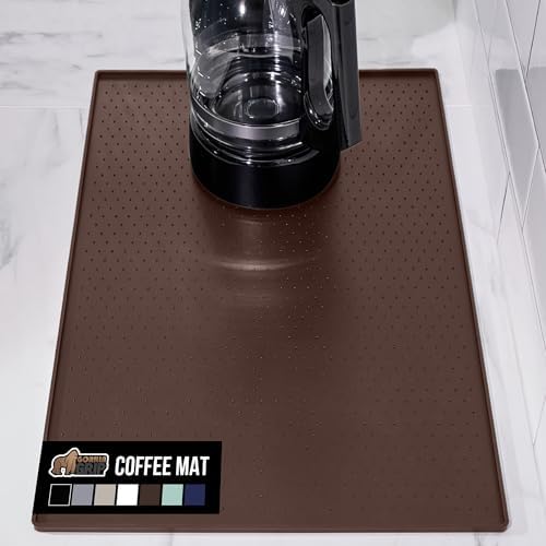 GORILLA GRIP Silicone Coffee Mat, Espresso Bar Essentials, 11.5x18.5, Brown by GorillaGrip