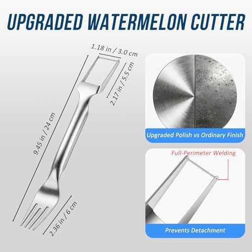 Watermelon Cutter Slicer,2-in-1 Stainless Steel Fruit Fork for Home Kitchen - Image 3