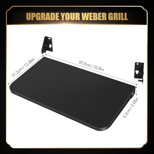 QuliMetal Foldable Front Shelf for Weber Searwood 600/Smoque - Image 2