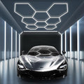 MODERN Hexagon Garage Light: Higher Brightness 38880 Lumens Honeycomb Garage Light, 8 Grid Systems 6500K, Hexagon Garage Grid Lighting for Garage, Gym, Car Detailing Shop etc. by MODERN