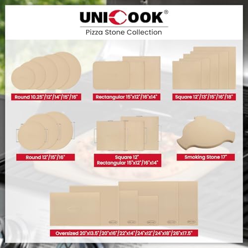 Unicook 20 x 16 Inch Extra Large Pizza Stone for Oven and Grill, 15.8 Lbs - Image 7