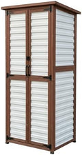 Waterproof Outdoor Storage Cabinet, 69" Tall Fir Wood Vertical Tool Shed by embraceoutdoorliving