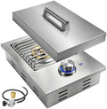 Built-In Single Side Burner for Outdoor Kitchen, 17,500 BTU Liquid Propane by Qualipo