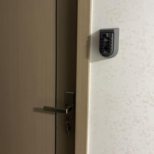 Key Lock Box for Outside Wall Mount, Waterproof Spare Key Storage Box, 10-digits Combination Lockbox Push Button Key Keeper Box for Home Indoor & Outdoor Realtors Landlord Property Management - Image 5