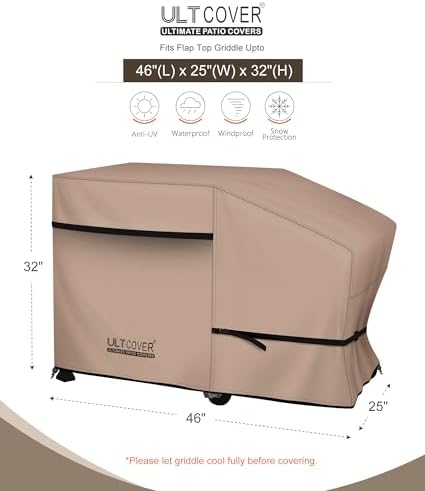ULTCOVER 600D Outdoor Waterproof Griddle Cover 22 inch - Image 2