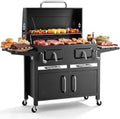 Bestfire 63" Oversized Charcoal Grill with Smoker, Large Outdoor BBQ by GrillsOutdoorCooking