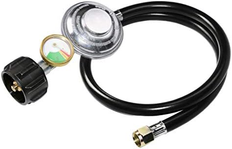 3 Feet Propane Regulator Hose with Tank Gauge for LP Gas Grill and Fire Pit by DOZYANT