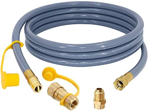 12 Feet 1/2 Inch ID Natural Gas Hose with Quick Disconnect for weber, charbroi, Grill, Pizza Oven, Patio Heater and More NG Appliance, Propane to Natural Gas Conversion Kit - CSA Certified by SUMNEW