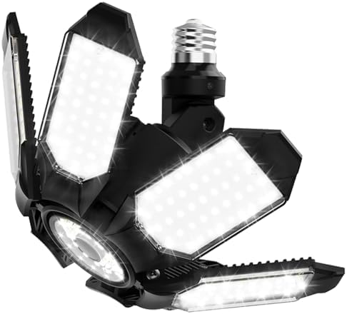 Adiding Rotatable LED Garage Light, Brighter Basement Shop Ceiling Lighting by Adiding