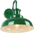 Outdoor Barn Light, Rustic Outdoor Wall Sconce, Farmhouse Exterior Wall Mount Light, Vintage Indoor Wall Lighting Fixture, Industrial Green Lantern Lamp for Porch, Garage, Patio, RZ007 GR+WH by Diyel