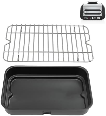 Grill Cooking Pot and Rack for Ninja Foodi FG551 DG551 DG651 Indoor, Air Frying Griddle Plate & Rack for Ninja Foodi Smart XL Indoor Accessories by GLOWYE