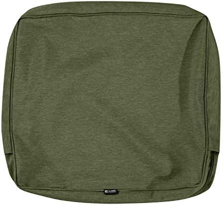 Classic Accessories Montlake FadeSafe Water-Resistant Patio Lounge Back Cushion Cover, 21 x 15 x 4 Inch, Heather Fern, Patio Furniture Cushion Covers by ClassicAccessories