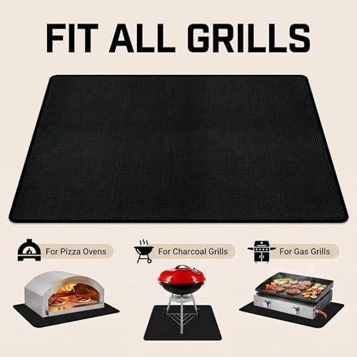 30 x 48 Inch Long Fire Pit Mat, Double-Sided Silicone Coated Fireproof Shield, Durable Deck and Patio Protector for Double-Burner Grills and Fire Tables - Image 6