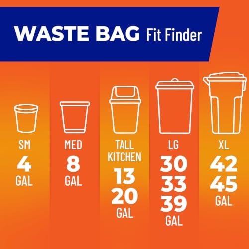 Hefty Ultra Strong 13 Gal Kitchen Trash Bags, Black, Unscented, 40ct - Image 6