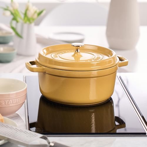 Staub Cast Iron 4-qt Round Dutch Oven - Citron - Image 2