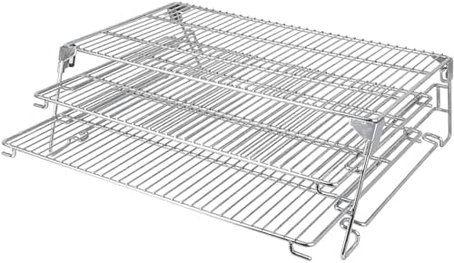 Jerky Racks for Traeger Smoker Pro 575 22 34 Grilling Cooling Warming Rack for Pit Boss Barrel Pellet Grill Pitboss Austin XL Parts 3 Tiered Stainless Steel Seasoning Smoking BBQ Accessories 21" Depth by Unidanho