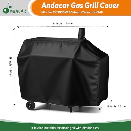Charcoal Grill Cover 54 Inch for CC1830W 30 Charcoal Grill - Image 3