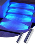 DetarZinLED Blue Solar Step Lights for Outside IP68 Waterproof Led 2 Pack by DetarZinLED