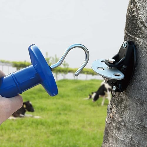 5 Pack Electric Fence Gate Kit, with Spring Gate Handle, 2 Anchor Insulators and 23 Feet Tension Big Spring，for Electric Fence Gate Livestock Fence Agricultural Fencing and Pasture - Image 6