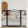 Fairy Baby 29.5"-48.8" Extra Wide Baby Gate for Stairs, Pressure Mounted Easy Walk Thru Pet Gate, Metal Safety Child Gate No Drill, Auto Close Long Dog Gates for the House Doorways, Black by FairyBaby