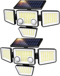 LYWALT Solar Outdoor Lights - 3000LM 188 LED Motion Sensor Outdoor Lights, 4 Heads Security Light,IP65 Waterproof, Easy Install,270°Wide Angle Flood Wall Light with 3 Modes for Backyard Yard by LYWALT