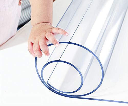 Wadrac 1.5mm Clear Desk Cover Protector 28x36 Inch Clear Vinyl Table Cover Rectangular Vinyl Desk Pad PVC Plastic Table Cover for Office Dresser Night Stand Computer & Writing Desk Tabletop Easy Clean by Wadrac