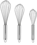 NileHome 3-Pack Stainless Steel Whisk Set, Kitchen Utensils for Cooking by NileHome