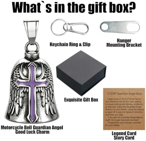 Motorcycle Bell Guardian Angel Gremlin Lucky Charm Gift For Riders - Image 6