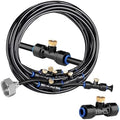 12 M Outdoor Mister System, Garden Water Spray Cooling Kit, 16 Nozzles, Us Connector by LUMINFLY