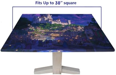 Square Tablecloth Fitted, Medieval Fantasy Pattern Printed on Polyester Card Table Covers Fitted Square, Ideal for Weddings Birthdays Events, Fit for 30" x 30" Square Tables - Image 5
