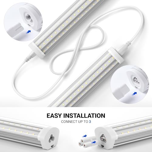 Barrina T8 LED Shop Lights 8FT, 140W 17000LM, 5000K, U Shape, 10 Packs - Image 6