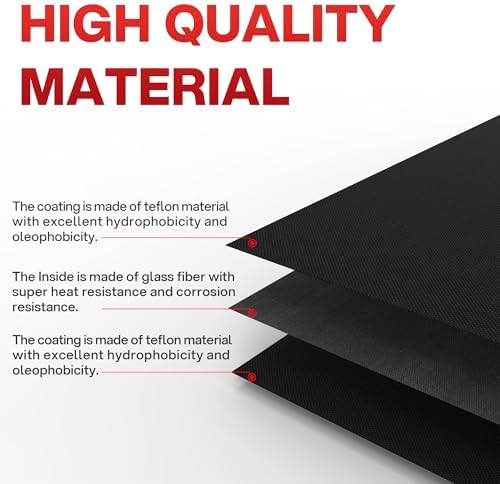 Grill Mats for Outdoor Grill (5 Pack) Non-Stick Reusable Sheets - Image 3