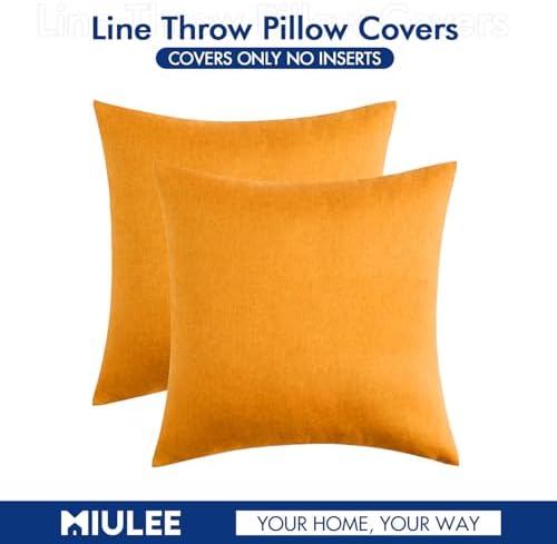 MIULEE Decorative Outdoor Pillow Covers Fall 16x16 Pumpkin Orange - Image 6
