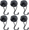 Tohoer Magnetic Hooks, 100LBS Neodymium Magnets Hook Heavy Duty with Rust Proof for Fridge, Refrigerator, Oven, Grill, BBQ, Key, Tools Holder, Kitchen, Outdoor, Hanging Wreaths, Utensil Hangers by Tohoer