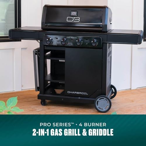 Charbroil Pro Series with Amplifire Infrared Technology 4-Burner Propane Gas Grill and Griddle Cabinet, Black - 463279224 - Image 2