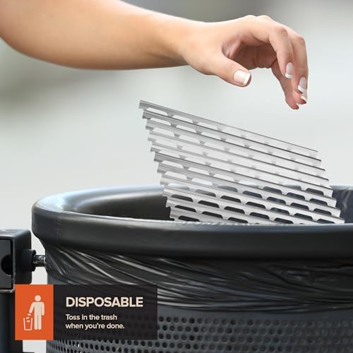 Stock Your Home 12 Pack Aluminum Grill Grate Liners, 12" x 20" No Mess Foil Disposable Grill Toppers for Outdoor Charcoal BBQs, Grilling Accessories - Image 7