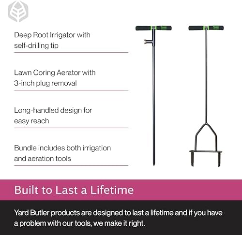 Yard Butler Aerator & irrigator Bundle, Cushioned & Long Handle - Image 4