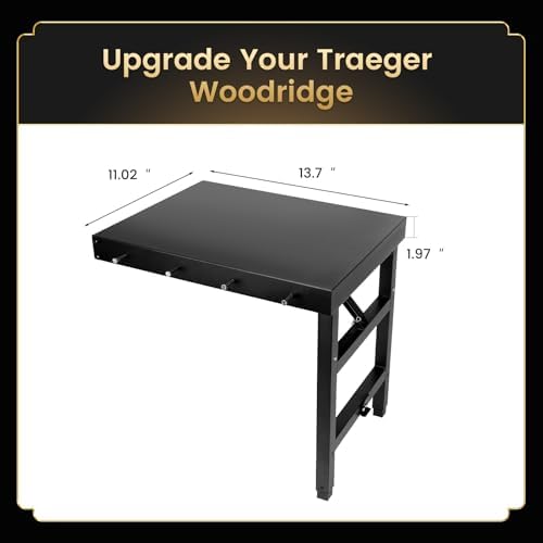 QuliMetal Foldable Side Shelf for Traeger Woodridge,Woodridge Pro/Elite - Image 2