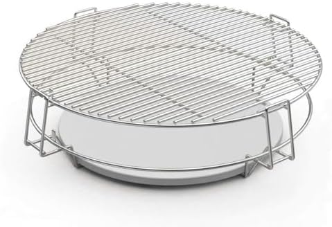 S2C (1-Pack) Cooking Grate System Grilling Accessory for 18" Kamado Joe Classic, Large Big Green Egg, Coyote The Asado Cooker, Pit Boss and Other kamado Grill by Cmanzhi