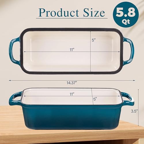 11x5 Inch Cast Iron Loaf Pan with Lid, Sourdough Bread Baking - Image 3