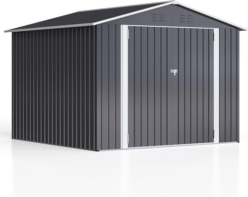 AirWire 8x8 FT Outdoor Storage Shed Gray - Image 5
