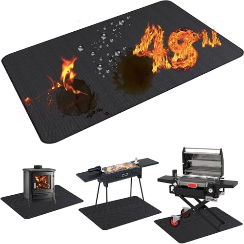 48X36in Grill Mats for Outdoor Grill,Waterproof,OilProof,Fireproof,Fits Most Grills, Smokers, Griddles and Outdoor Charcoal, Flat Top,Deck and Patio Protector by Demiwise
