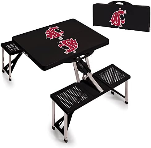 PICNIC TIME NCAA North Carolina Tar Heels Folding Picnic Table - Camping Table - Outdoor Table with Umbrella Hole - Image 4