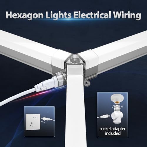 Hexagon Garage Lights: 245W 35 Pack 8 Grids LED Garage Lights - Easy Install 6500K Super Bright Honeycomb Light for Warehouse, Car Detailing Shop, Exhibition Hall, Gym - Image 7